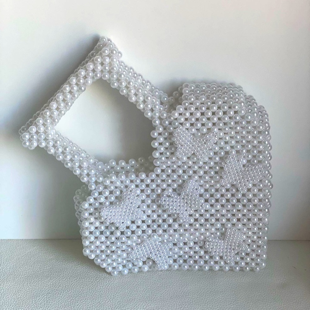 Beaded pearl bag